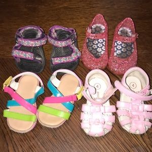 Bundle of baby girl shoes